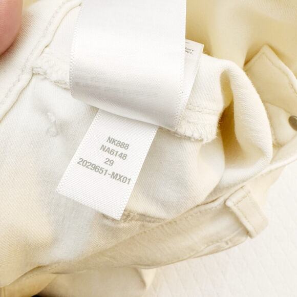 Madewell Mid-Rise Kick Out Jeans Denim Cream Color Size 29 - Picture 7 of 8